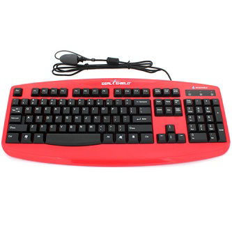 Seal Shield WASHABLE TRUETYPE KEYBOARD RED IP66